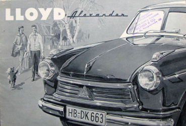 Lloyd Alexander Modelprogram 1958 Carbrochure (10169)